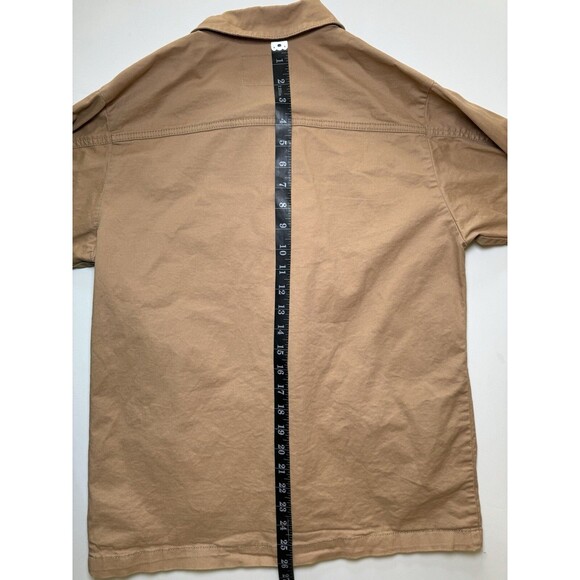 Lucky Brand Utility Jacket Mens Medium Khaki Field Snap Button Cotton Coat - Picture 8 of 13